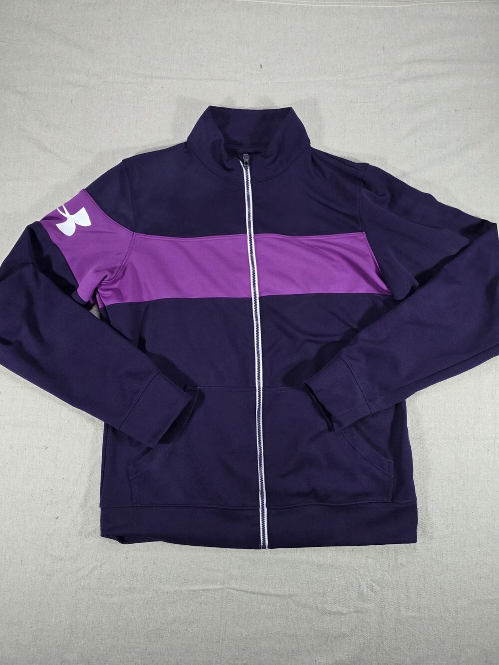 Under Armour AllSeasonGear Full Zip Track Jacket Purple Pink Womens Medium
